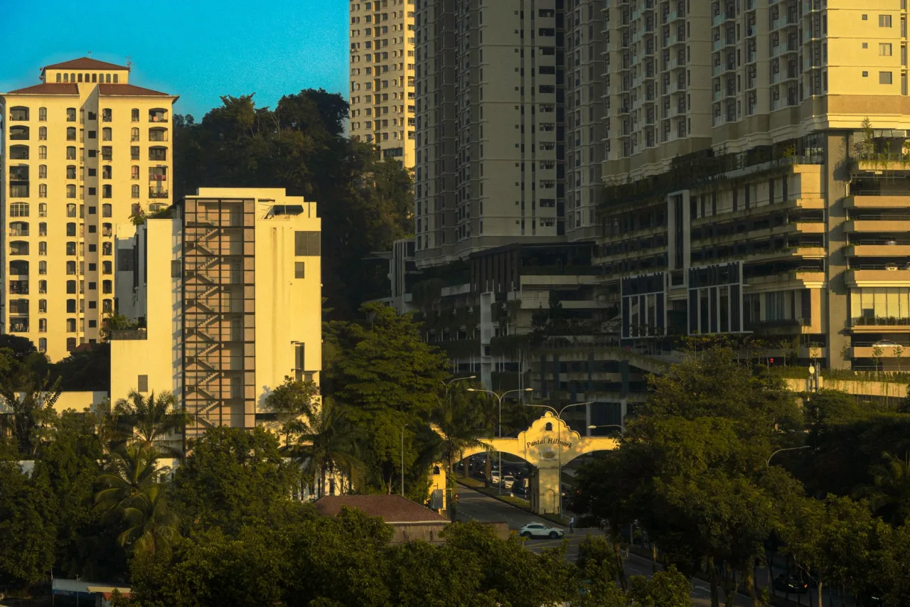 Pantai Hillpark apartment buildings and greenery in Pantai Dalam.