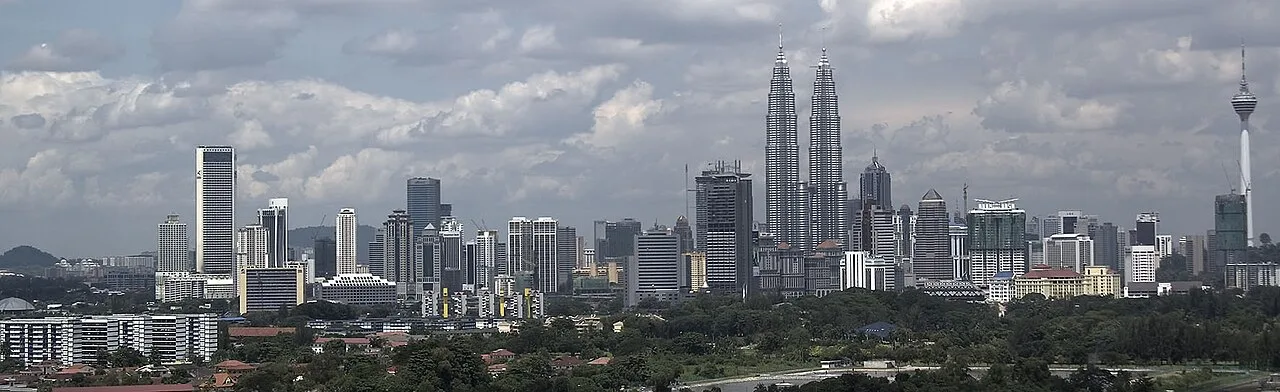 The Kuala Lumpur skyline viewed from Setapak.